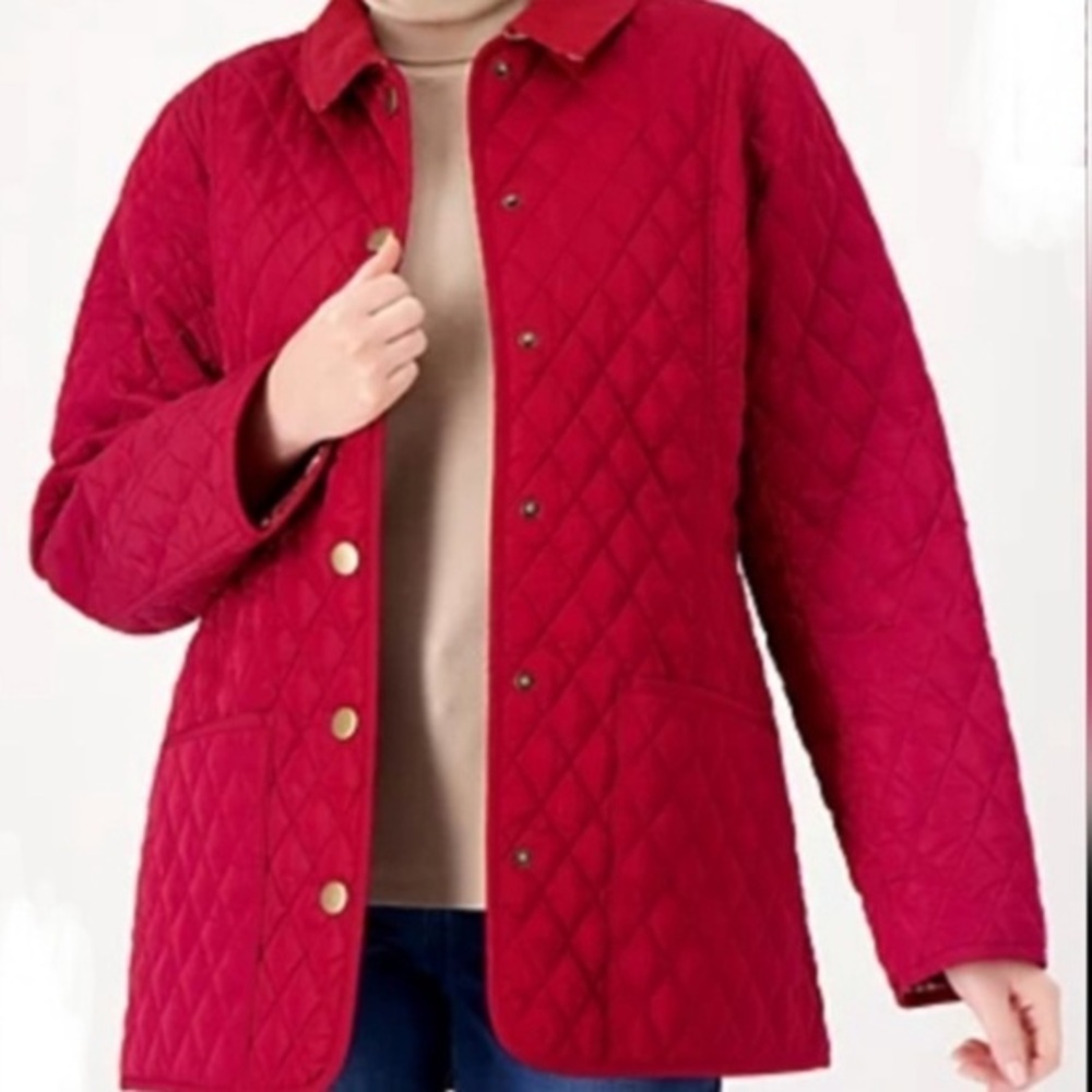 Pendleton Quilted Red Snap-Front Classic Barn Jacket in size Medium
